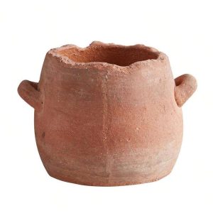 Brick Red Pot Large Table Top Indoor Planter Pots - Set Of 1 Multicolor