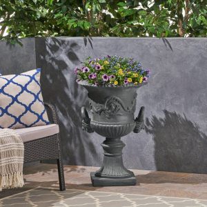 Roman Designed Lightweight Concrete Garden Holy Grail Flower Pot Without Assembly