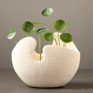 Egg Shell Handmade Ceramic Table Vase